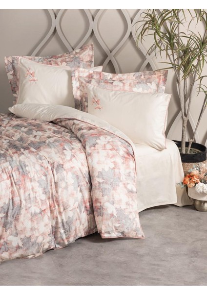 Çift Kişilik Elit Saten Nev Takımı Layana Pembe