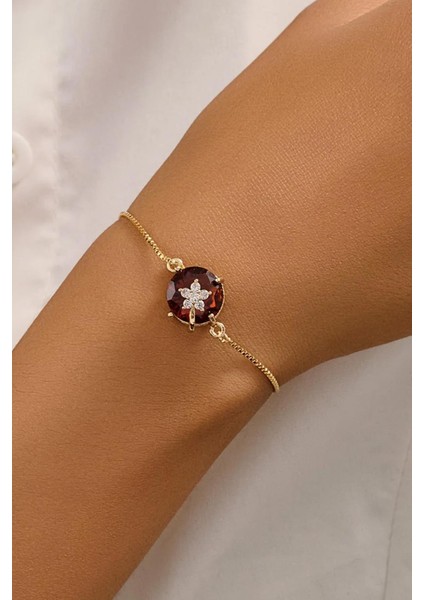 18 Ayar Gerçek Altın Kaplama Kristal Taşlı Asansör Bileklik modelleri