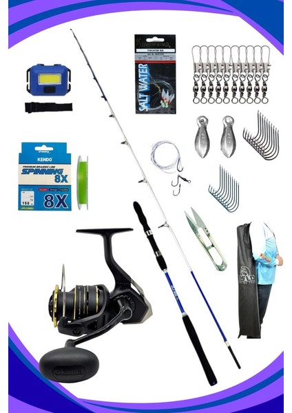 Viking 180CM 30-180GR Okuma Altera 4000 Tekne Olta Seti