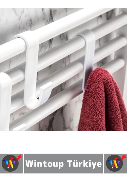 Dayanıklı Montajsız Çok Amaçlı Mutfak Banyo Dolap Bez Havlu Çanta Abs Sert Plastik Kanca Askı 4 Adet modelleri