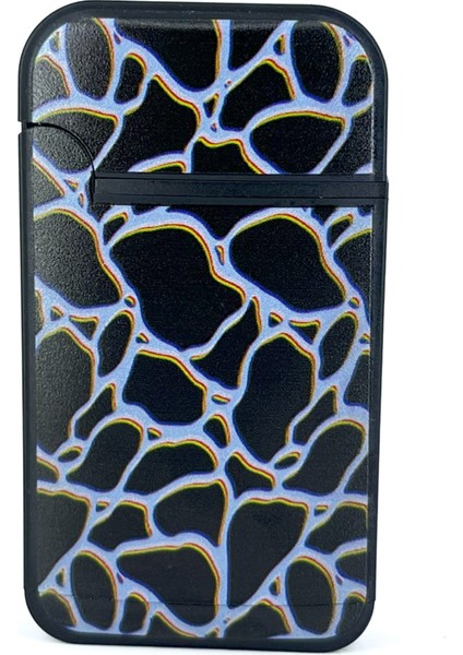Cool Tasarım Jet Alev Çakmak - Black Crackle