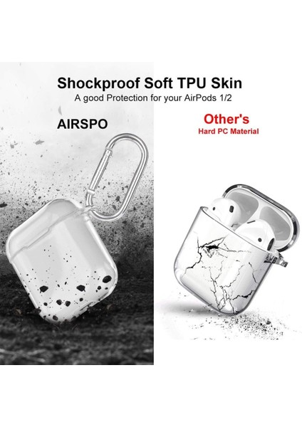 Apple Airpods 1/2. Nesil ile Uyumlu Kılıf Kristal Silikon Şeffaf Case fırsatları