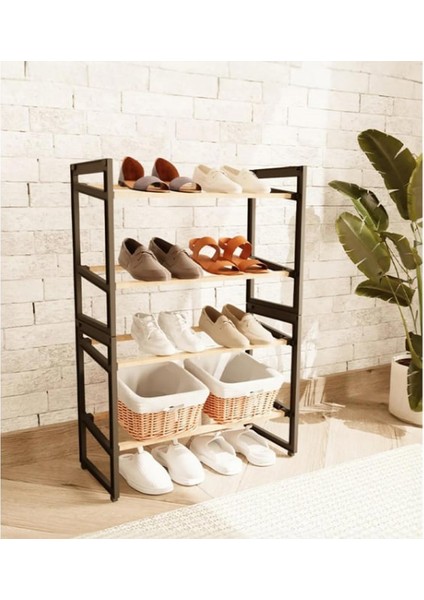 Ahşap Model 4 Katlı Ayakkabı Koyma Aracı