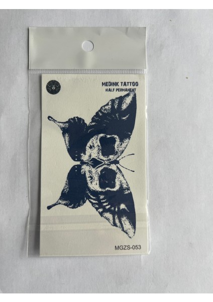 Kelebek Minimal 11X8 cm Yarı Kalıcı Geçici Dövme Yapıştırma Dövme