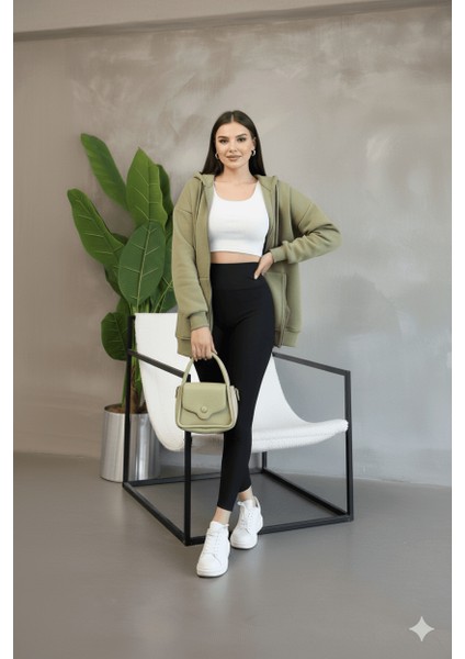 Kadın Genç Unisex Cepli Kapüşonlu Fermuarlı Sweatshirt Hırka indirimleri