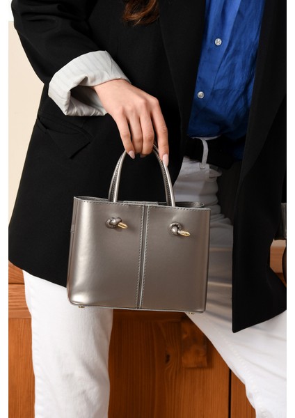 Kadın 3 Bölmeli Kaliteli Şık Çanta Omuzdan Asmalı Elden Tutmalı Askılı