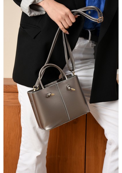 Kadın 3 Bölmeli Kaliteli Şık Çanta Omuzdan Asmalı Elden Tutmalı Askılı fiyatları