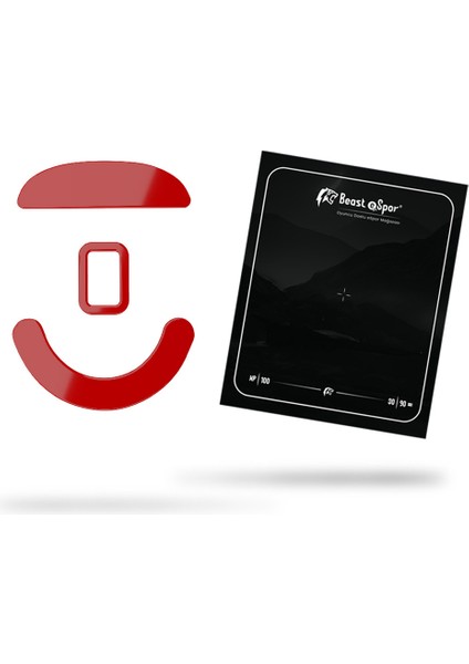 Attack Shark X3 / X3 Pro - Mouse Skate Red Edition %100 Ptfe