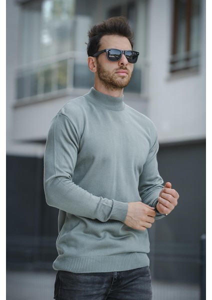 Seka 815 Pamuk Slim Fit Erkek Yarım Balıkçı Kazak