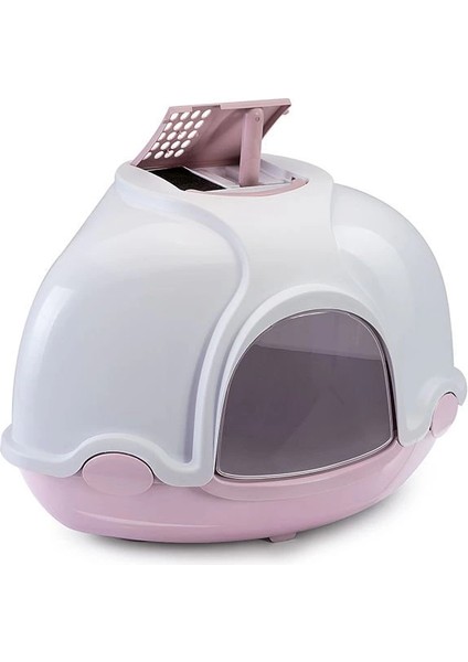 Imac Ginger Kapalı Kedi Tuvaleti Beyaz/pembe 52X52X44.5 cm