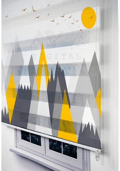 Dağ Baskılı Plise Perde - Dijital Baskılı Zebra Stor Perde fiyatları