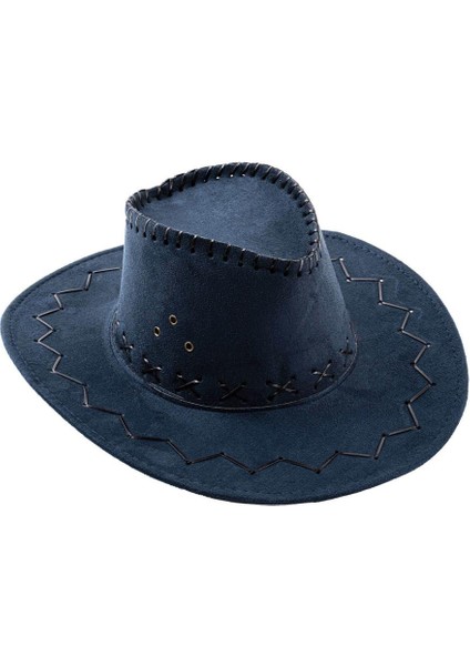 Kovboy Şapkası - Fötr Şapka - Petrol Mavisi - HG-200