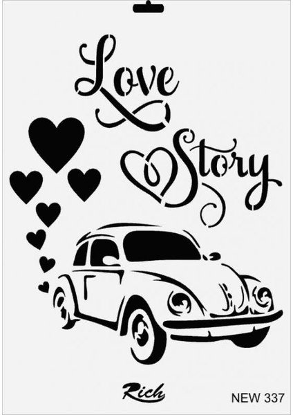 Rich New Seri N-337 Stencil 35X25 cm