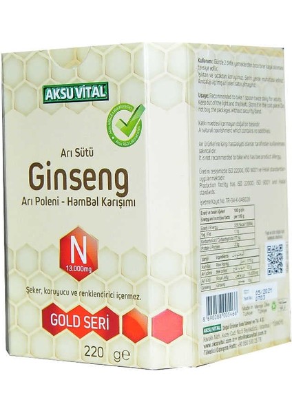 Arı Sütü Ginseng Polen Bal Karışımı 220 gr fırsatları