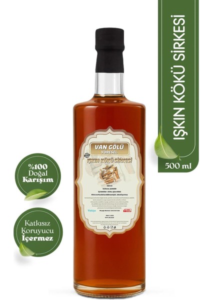 Işkın Kökü Sirkesi Doğal Fermantasyon Işgın Sirkesi 500 ml