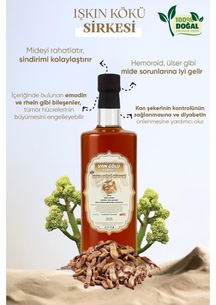 Işkın Kökü Sirkesi Doğal Fermantasyon Işgın Sirkesi 500 ml fiyatları