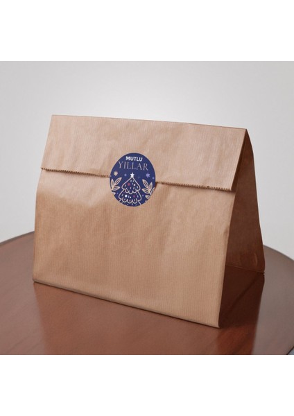 Yılbaşı Mutlu Yıllar Sticker Seti, Yeni Yıl Hediye&paket Etiketi, 108 Adet, 33X33MM, Mavi(4 Tasarım) fırsatları