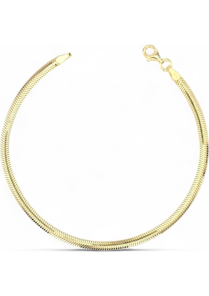 925 Ayar Gümüş Balık Sırtı Italyan Gümüş Bileklik