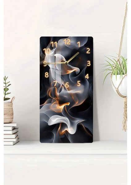 Temperli Cam Tablo Saat – 30X60 cm Ebatında Uv Baskı – CUSD011