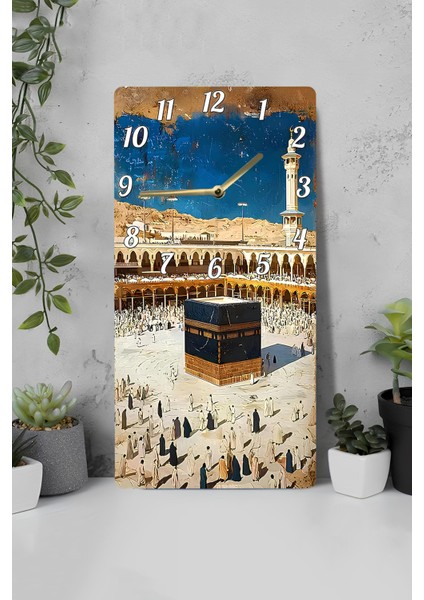 Uv Baskı Mdf Tablo Saat – 30X60 cm | Kâbe Manzaralı Özel Tasarım– USD246 fırsatları