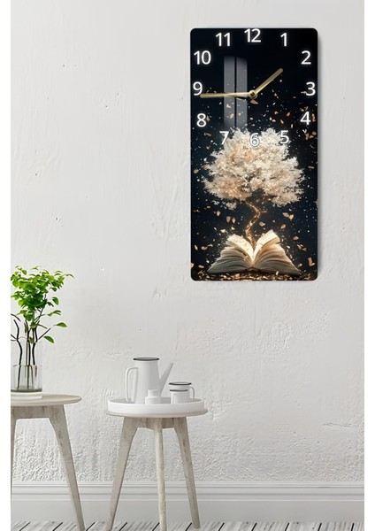 Işık Ağacı Temalı Temperli Cam Tablo Saat – 30×60 Cm– Uv Baskı– CUSD146 indirimleri