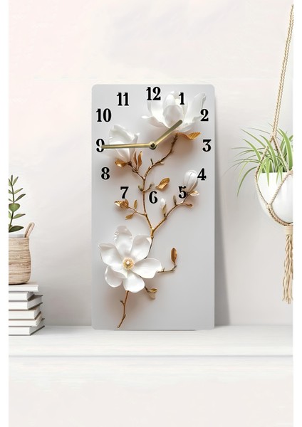 Uv Baskı Mdf Tablo Saat – 30X60 cm Dekoratif Duvar Saati– USD241