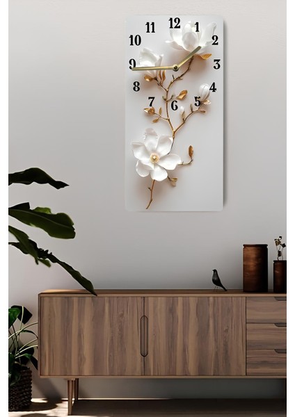 Uv Baskı Mdf Tablo Saat – 30X60 cm Dekoratif Duvar Saati– USD241 fiyatları