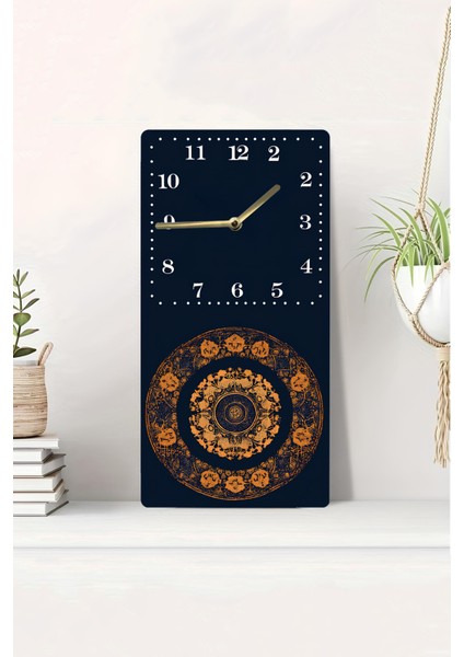 Uv Baskı Mdf Tablo Saat – 30X60 cm | Dekoratif Mandala Desenli– USD230
