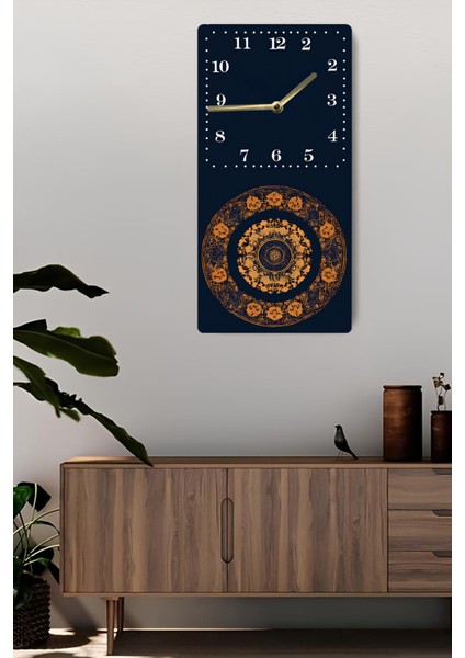 Uv Baskı Mdf Tablo Saat – 30X60 cm | Dekoratif Mandala Desenli– USD230 fiyatları