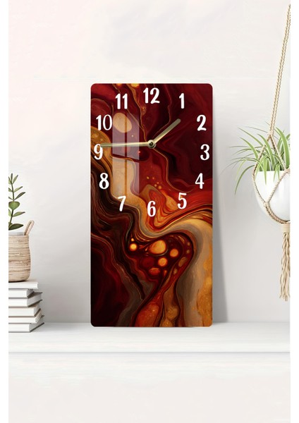 Temperli Cam Tablo Saat – 30X60 cm Uv Baskı– CUSD046
