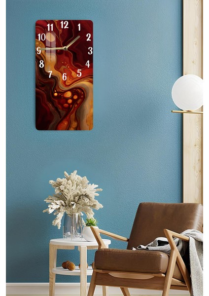 Temperli Cam Tablo Saat – 30X60 cm Uv Baskı– CUSD046 fırsatları