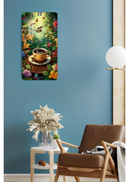 Temperli Cam Tablo Saat – Kahve Fincanı ve Doğa Esintili 30X60 Uv Baskı – CUSD042 fırsatları