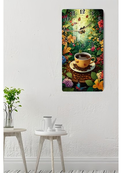 Temperli Cam Tablo Saat – Kahve Fincanı ve Doğa Esintili 30X60 Uv Baskı – CUSD042 indirimleri