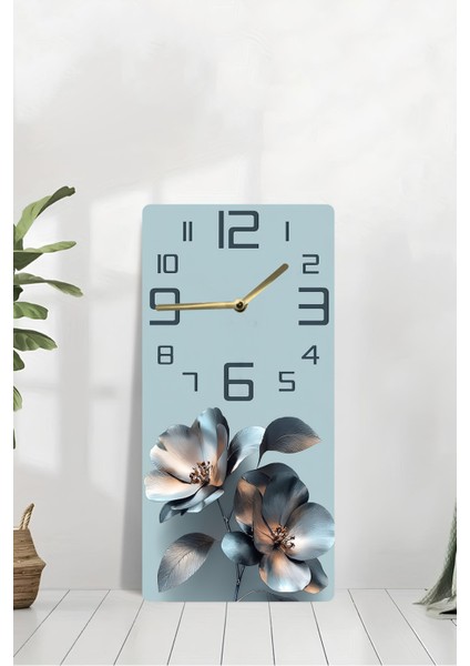 Dekoratif Mdf Tablo Saat – Çiçek Desenli, Uv Baskı, 30X60 Cm– USD242 modelleri