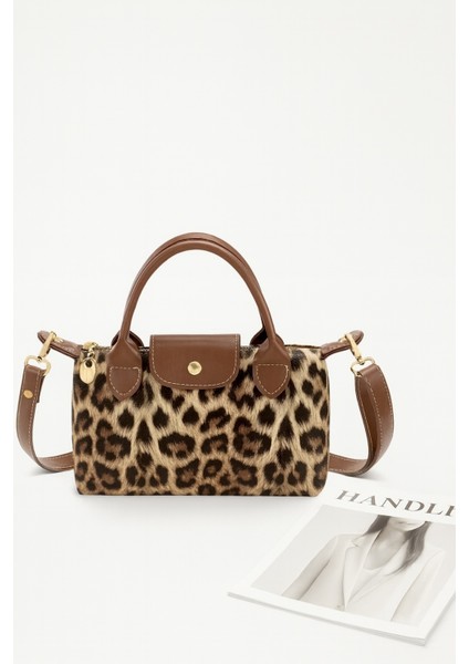 Lilyana – Deri Detaylı Leopar El ve Omuz Çantası fiyatları