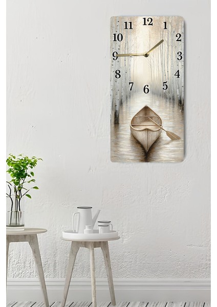 Doğa ve Sakinlik Temalı Kano Manzaralı Temperli Cam Duvar Saati – 33X33 cm – Hd Uv Baskı– CUSD072 indirimleri