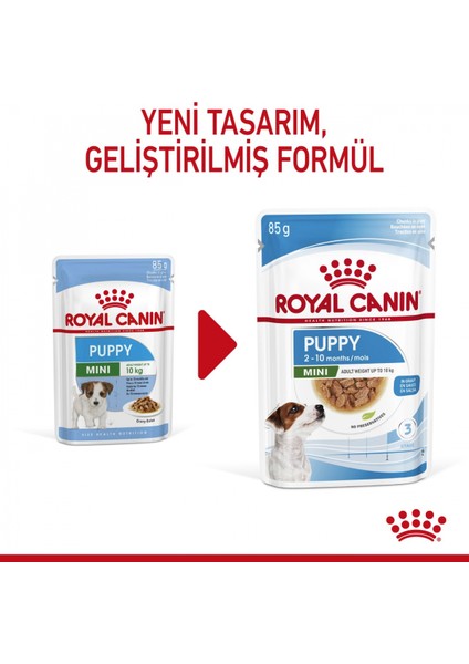 Küçük Irklar için Yavru Yaş Köpek Maması 12 x 85g