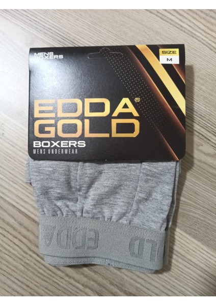 Gold Penye Kumaş Likralı Erkek Boxer - Gri - Medium -4lü fiyatları