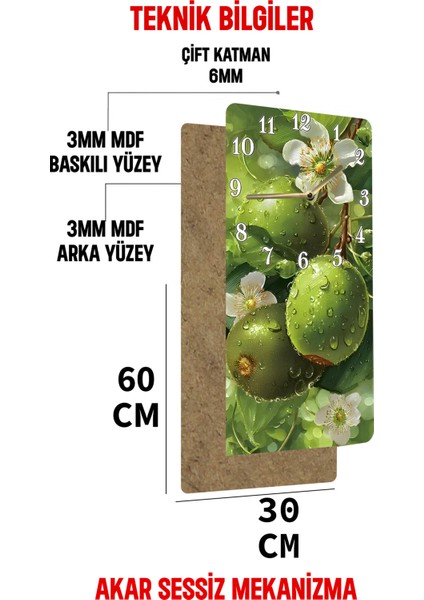 Mdf Tablo Saat - Uv Baskı 30X60 cm Ebatında - Doğanın Canlılığını Duvarlarınıza Taşıyın!– USD229