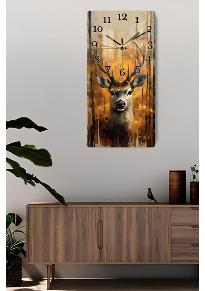 Doğanın Asaleti – Geyik Figürlü Temperli Cam Tablo Saat (30×60 Cm) Hd Uv Baskı– CUSD202 fiyatları