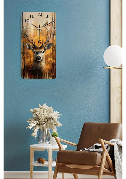 Doğanın Asaleti – Geyik Figürlü Temperli Cam Tablo Saat (30×60 Cm) Hd Uv Baskı– CUSD202 fırsatları