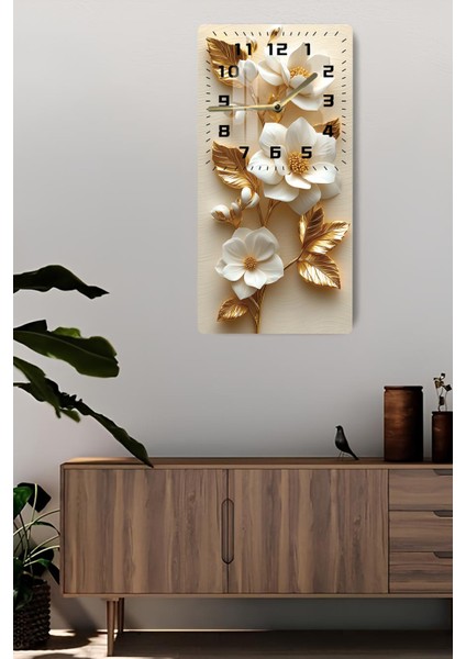 Şık & Zarif Temperli Cam Tablo Saat – 30X60 cm Uv Baskı – CUSD021 fiyatları