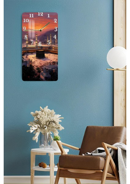 Kâbe Manzaralı Temperli Cam Tablo Saat – 30X60 cm | Hd Uv Baskı ile Işığın Kudreti– CUSD167 fırsatları