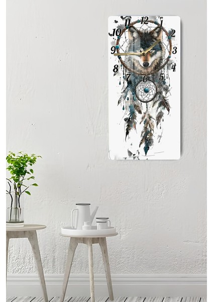 Kurt ve Düş Kapanı Temalı Temperli Cam Tablo Saat – 30X60 cm | Hd Uv Baskı– CUSD165 indirimleri
