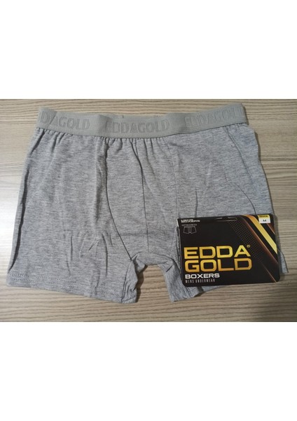 Gold Penye Kumaş Likralı Erkek Boxer - Gri - Medium -4lü indirimleri