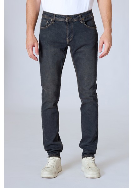 Panama 802-02 Zift Tint Likralı Dar Kesim Erkek Kot Pantolon