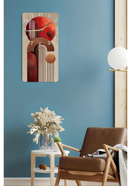 Temperli Cam Tablo Saat – Kırmızı & Toprak Tonlarında Geometrik Tasarım (33×33 Cm) Uv Baskı– CUSD095 fırsatları