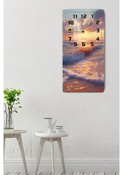 Temperli Cam Tablo Saat – 30X60 cm Uv Baskı – CUSD040 indirimleri