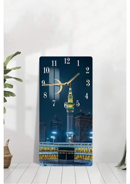Temperli Cam Tablo Saat – 30X60 cm Uv Baskı – CUSD029 modelleri