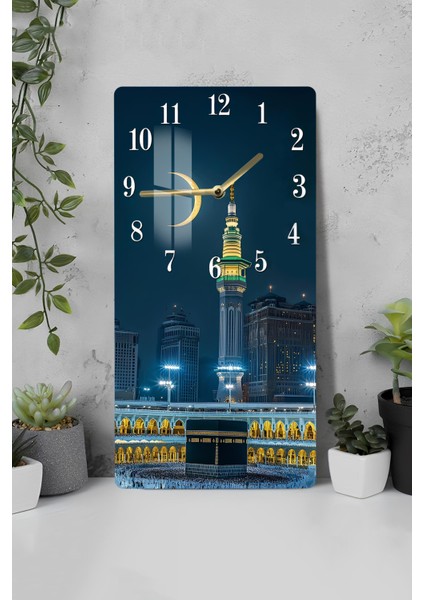 Temperli Cam Tablo Saat – 30X60 cm Uv Baskı – CUSD029